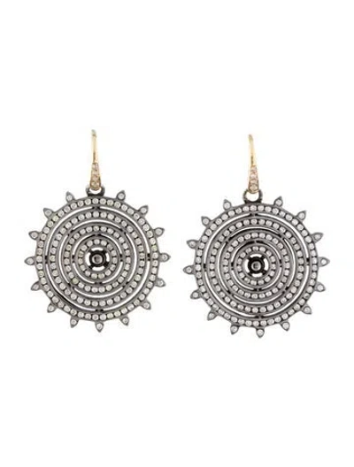 Pre-owned Syna 1.50ctw Diamond Cosmic Sun Drop Earrings In Multi