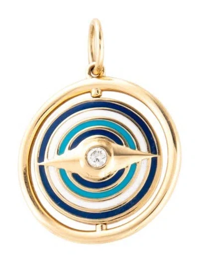 Pre-owned Syna 18k Diamond Celestial Vision Charm, 1.25" In Multi