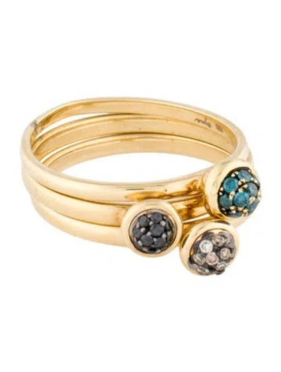 Pre-owned Syna 18k Diamond Stackable Ring In Multi