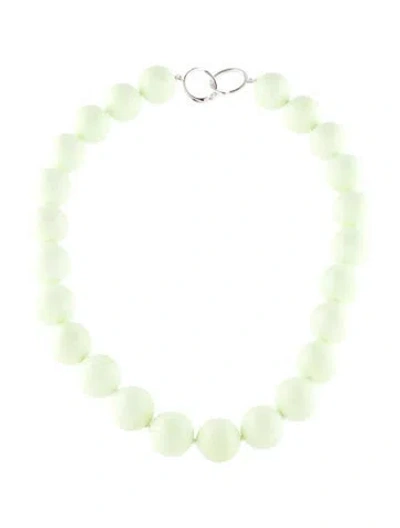 Pre-owned Syna 18k Dyed Magnesite & Diamond Bead Strand Necklace, 17.5" In Multi