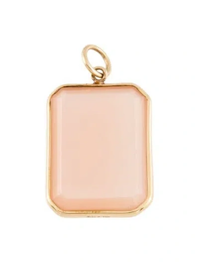 Pre-owned Syna 18k Moonstone Pendant, 1.25" In Multi