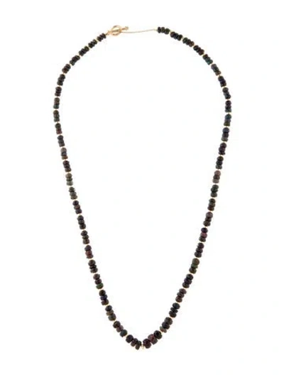 Pre-owned Syna 18k Opal Graduating Bead Necklace In Multi