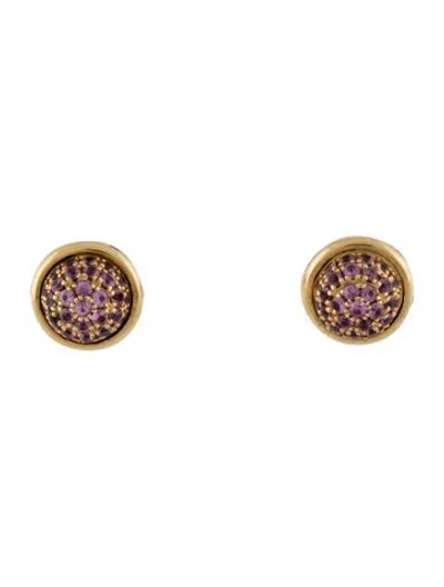Pre-owned Syna 18k Sapphire Small Baubles Stud Earrings In Multi