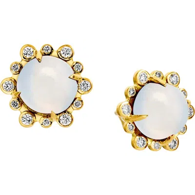 Syna Aura Petite Studs In Gold