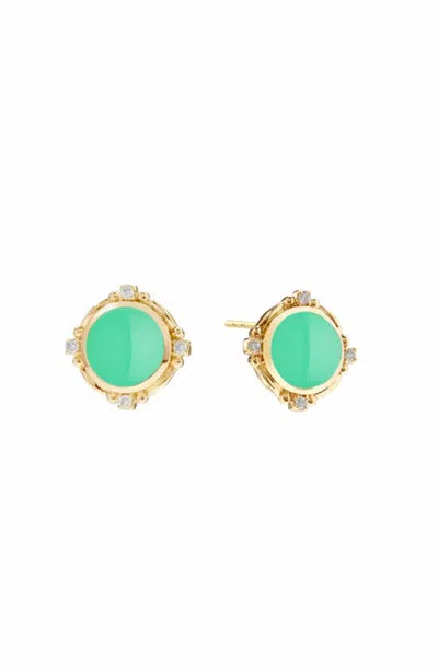 Syna Axia Studs In Chrysoprase