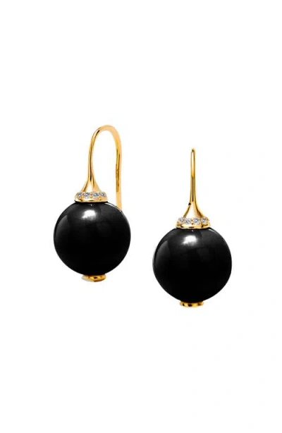 Syna Bead Earrings In Brown