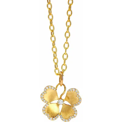Syna Cerez Fleur Charm In Gold