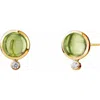 Syna Cirra Mini Studs In Green