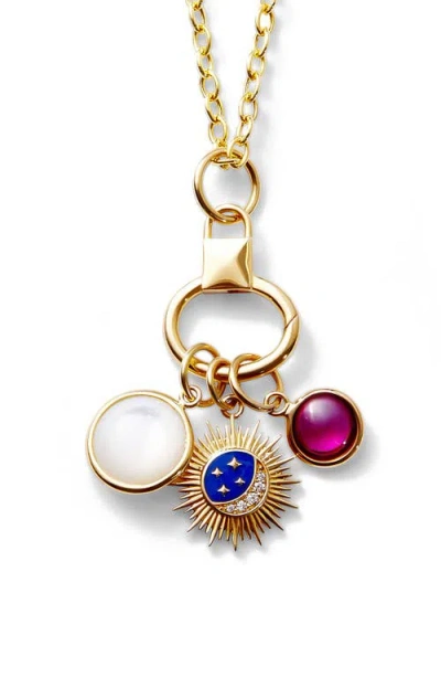 Syna Cosmic Symphony Necklace In Red