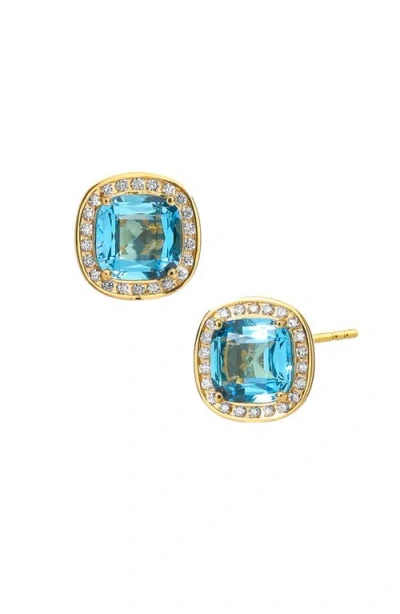 Syna Cushion Studs In Gold