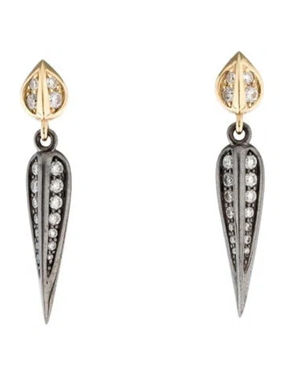 Pre-owned Syna Diamond Drop Earrings In Multi