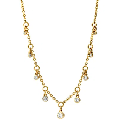 Syna Diamond Fringe Necklace In Gold