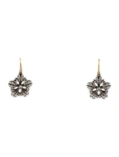 Pre-owned Syna Diamond Jardin Flower Drop Earrings In Multi