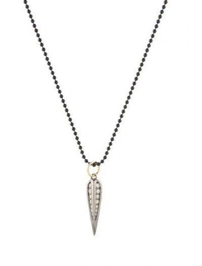 Pre-owned Syna Diamond Jardin Love Leaf Pendant Necklace, 18" In Multi