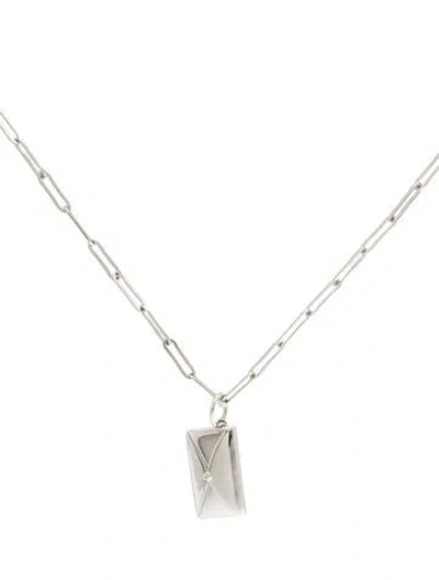 Pre-owned Syna Diamond Love Letter Pendant Necklace, 17.5" In Multi