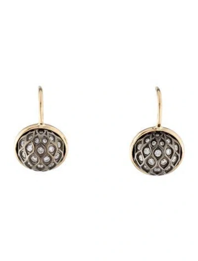 Pre-owned Syna Diamond Mogul Ball Drop Earrings In Multi