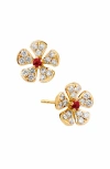 Syna Flower Studs In Gold