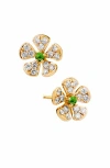 Syna Flower Studs In Red