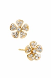Syna Flower Studs In Metallic