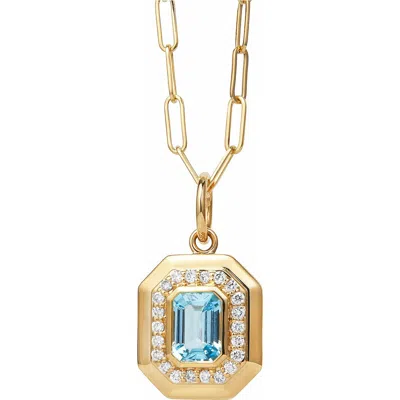 Syna Geometrix Charm In Blue Topaz