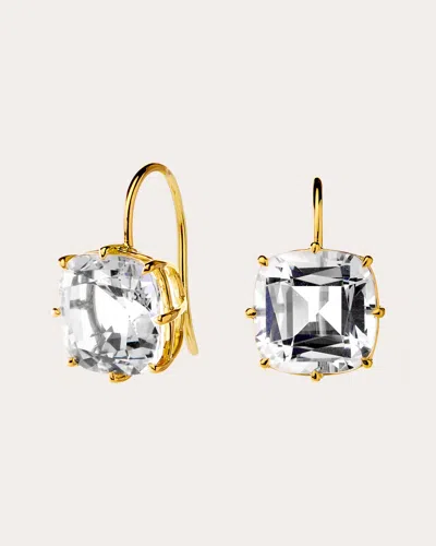 Syna Jewels Women's Rock Crystal Geometrix Drop Earrings In Gold