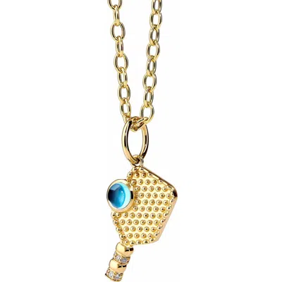 Syna Mini Rally Racquet Charm In Gold