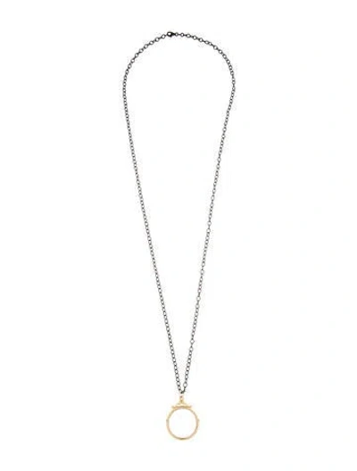 Pre-owned Syna Quartz Pendant Necklace, 36" In Multi