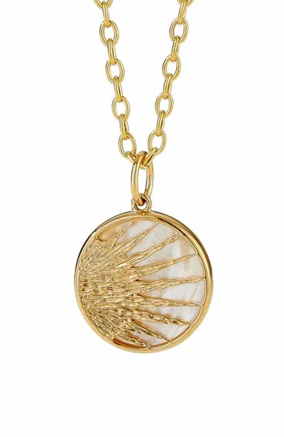 Syna Rising Sun Charm In Gold