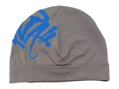 Pre-owned Syna World Men's  Logo Skull Hat In Grey/blue In Multi