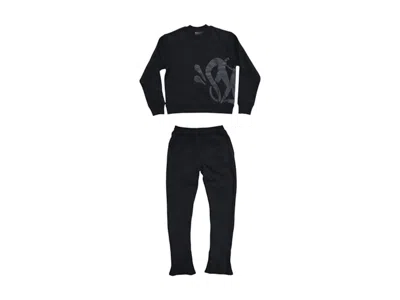 Pre-owned Syna World Men's  Team Crew Tracksuit In Black