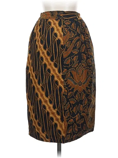 Pre-owned Synergy Formal Skirt In Brown