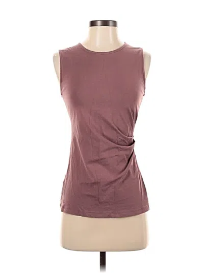 Pre-owned Synergy Sleeveless Top Burgundy Boatneck Tops