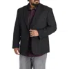Synrgy Big & Tall Sophisticated Textured Jacket-relaxer Sport Coat In Black