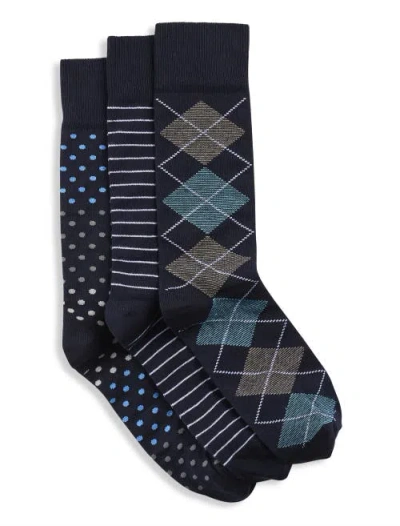 Synrgy By Dxl Big & Tall 3-pk Argyle Socks