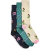 Synrgy By Dxl Big & Tall 3-pk Luau Vibes Socks