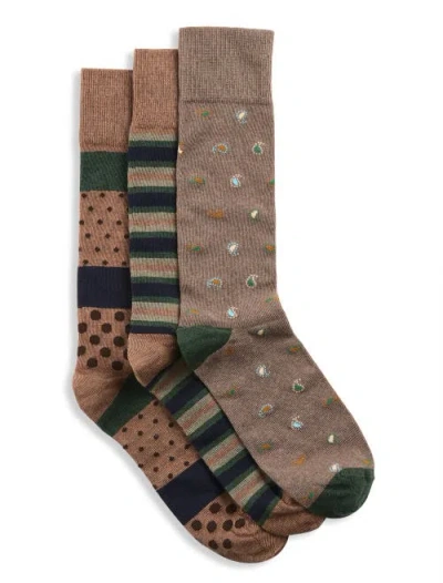 Synrgy By Dxl Big & Tall 3-pk Paisley Socks In Gray