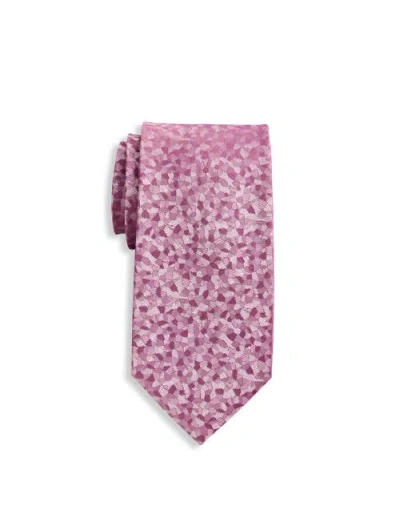 Synrgy By Dxl Big & Tall Abstract Patterned Tie In Pink