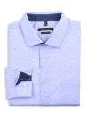 Synrgy By Dxl Big & Tall Abstract Print Performance Dress Shirt In Blue