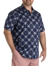 Synrgy By Dxl Big & Tall Bandana Print Sport Shirt