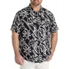 Synrgy By Dxl Big & Tall Bold Floral Sport Shirt In Grey