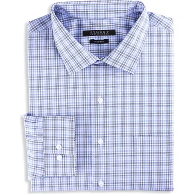 Synrgy Check Patterned Dress Shirt In Blue