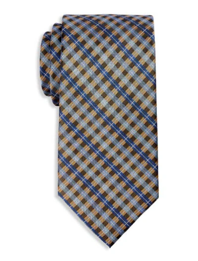 Synrgy By Dxl Big & Tall Check Patterned Tie In Orange