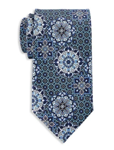 Synrgy By Dxl Big & Tall Digital Medallion Tie In Aqua