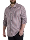 Synrgy By Dxl Big & Tall Dobby Plaid Sport Shirt In Multi