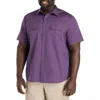 Synrgy By Dxl Big & Tall Double-pocket Sport Shirt In Purple Multi