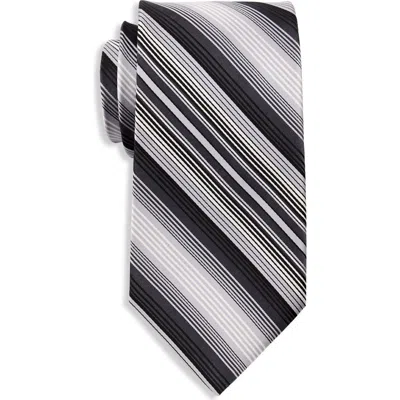 Synrgy By Dxl Big & Tall Futuristic Striped Tie In Black