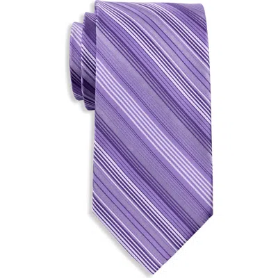 Synrgy By Dxl Big & Tall Futuristic Striped Tie In Purple