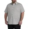 Synrgy Geometric Print Sport Shirt In Black White
