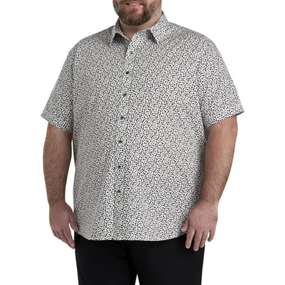 Synrgy Geometric Print Sport Shirt In Black White