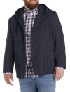 Synrgy By Dxl Big & Tall Hooded Sport Coat In Blue
